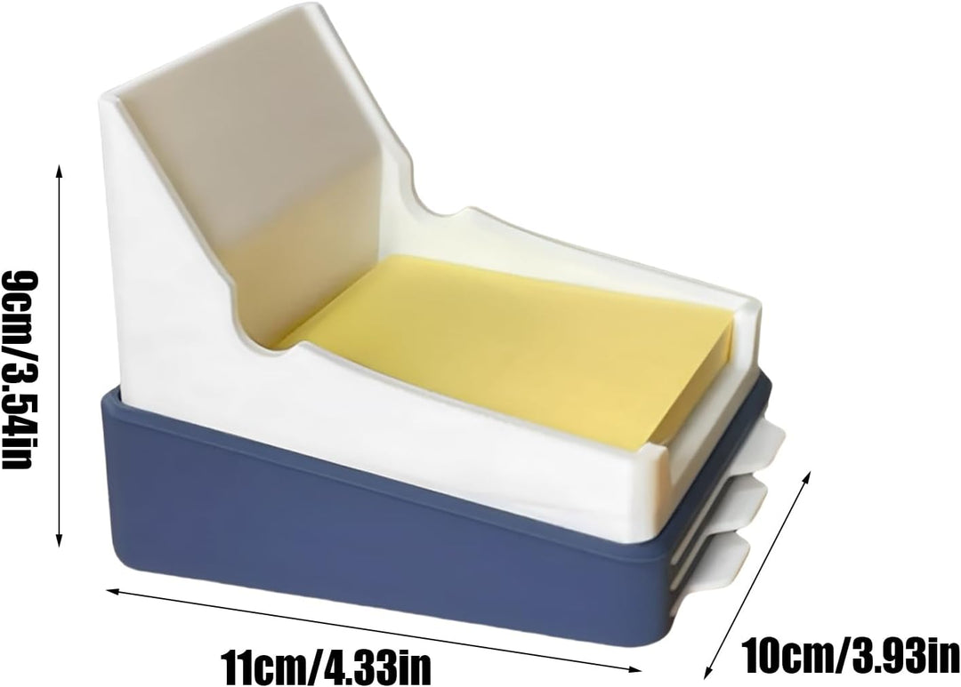 Sticky Note Holder, Memo Pad Organizer, 10 x 11 x 9 cm/3,9 x 4,3 x 3,5 Zoll Desktop Storage Box, Kee