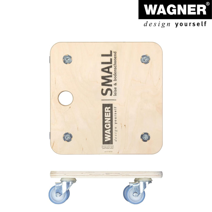 WAGNER Transportroller Transporthilfe I Möbelroller aus Schichtholz 29 x 29 x 8,5 cm, Tragkraft 250