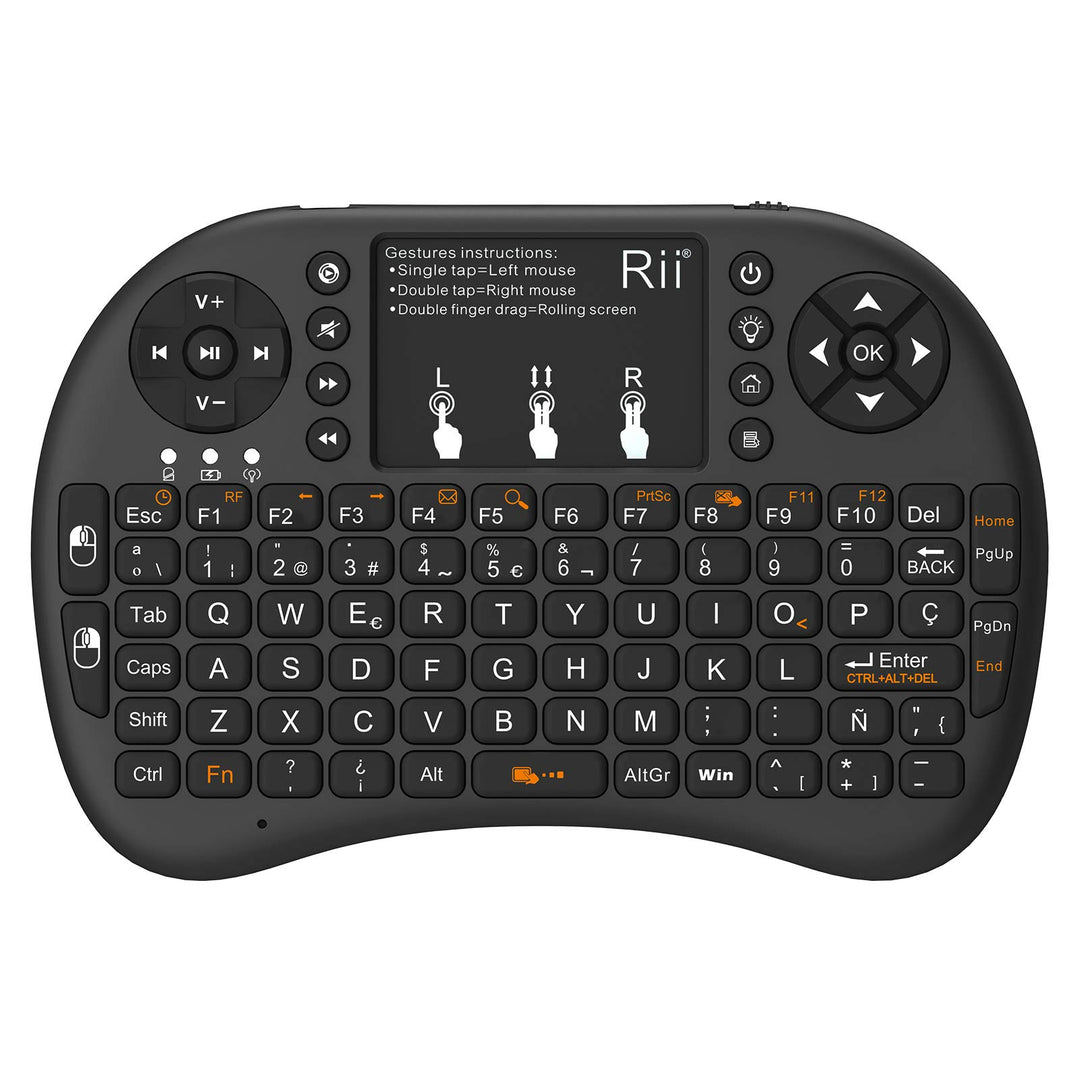 Rii Mini i8+ Wireless (Spanisch QWERTY) - Mini Tastatur mit Touchpad