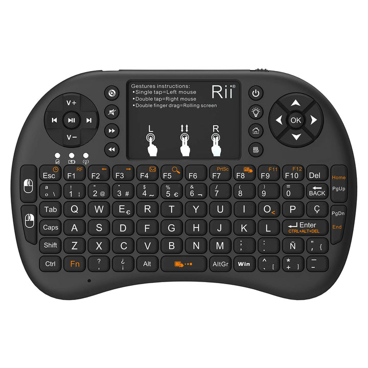 Rii Mini i8+ Wireless (Spanisch QWERTY) - Mini Tastatur mit Touchpad