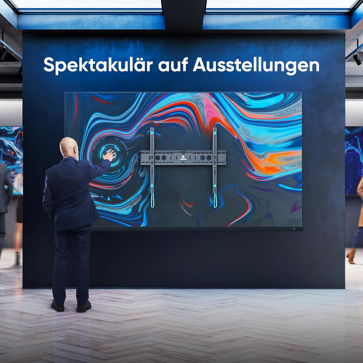 ONKRON TV Wandhalterung flach für 60-110 Zoll Fernseher bis zu 120 kg, Ultra Slim Wandhalterung Fern