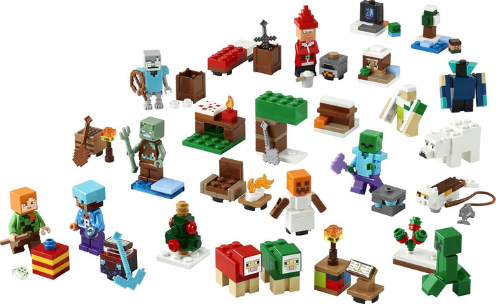 LEGO Minecraft Advent Calendar 2025 for 7+ Year Old Boys & Girls - Christmas Countdown Toy with 24 S