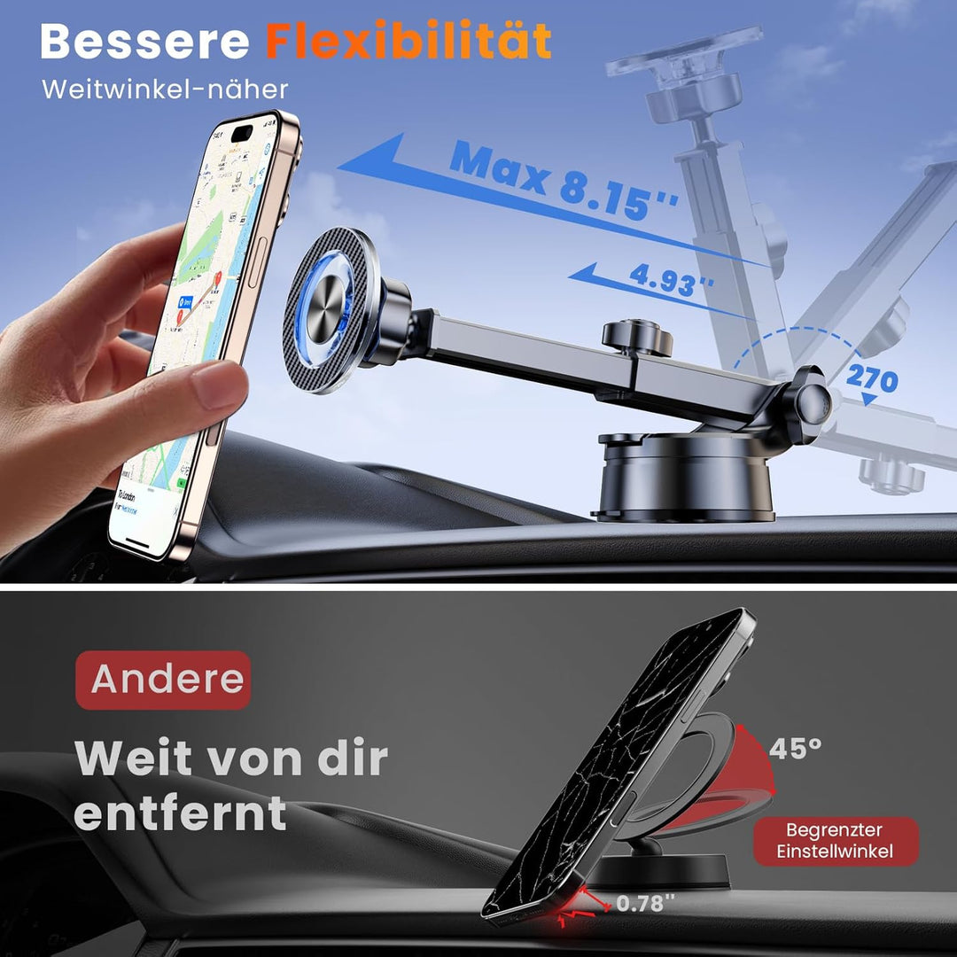 Handyhalterung Auto Saugnapf Für MagSafe Autohalterung Magnetische Handy Halterung Auto [2026 Upgrad