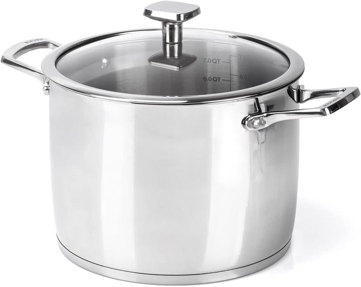 Moneta Accordo Kombi-Kochtopf 24 cm mit Deckel und Doppelkorb, Edelstahl für jedes Herd