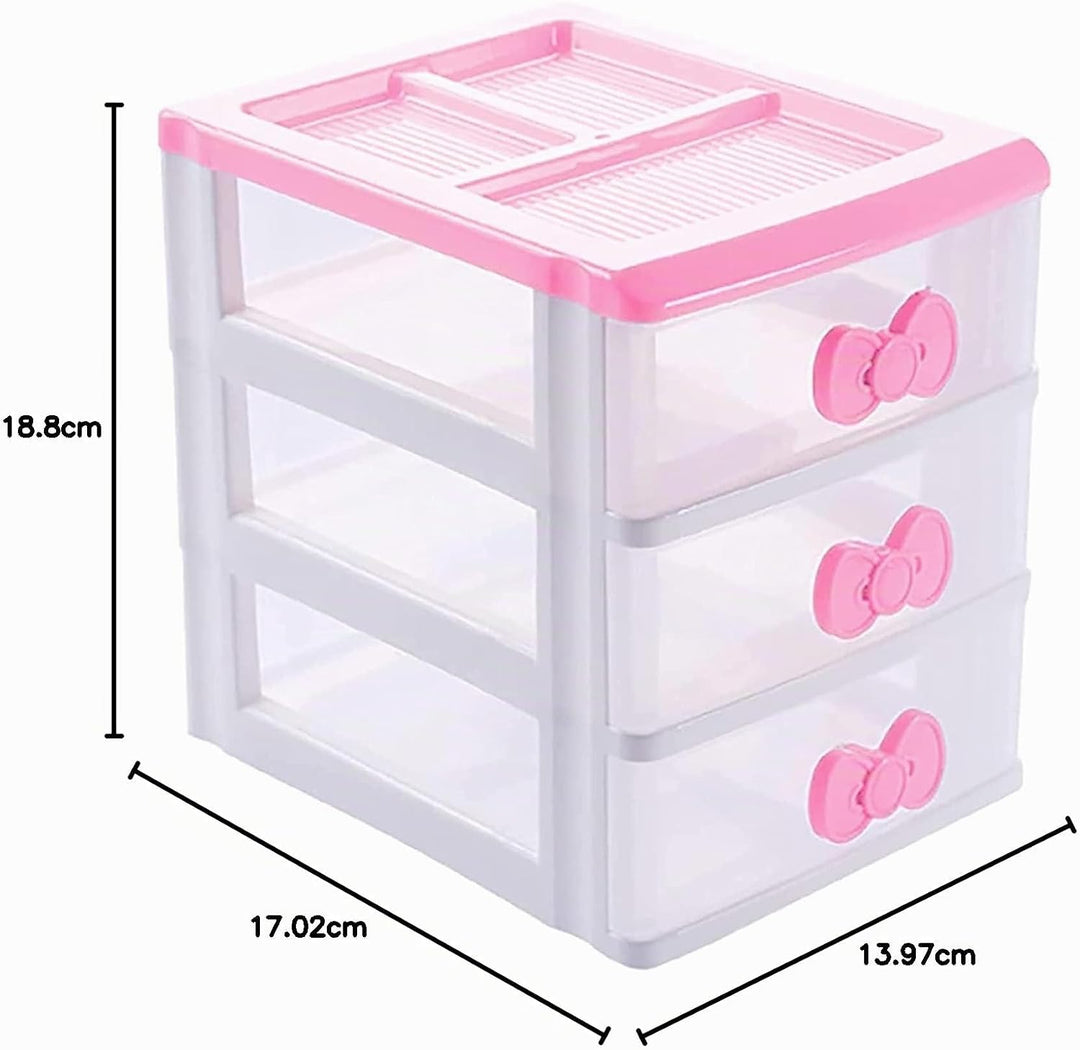 Schöne Mädchen rosa Farbe Kawaii & niedliche Desktop-Schublade Aufbewahrungsbox Empfänger Organizer