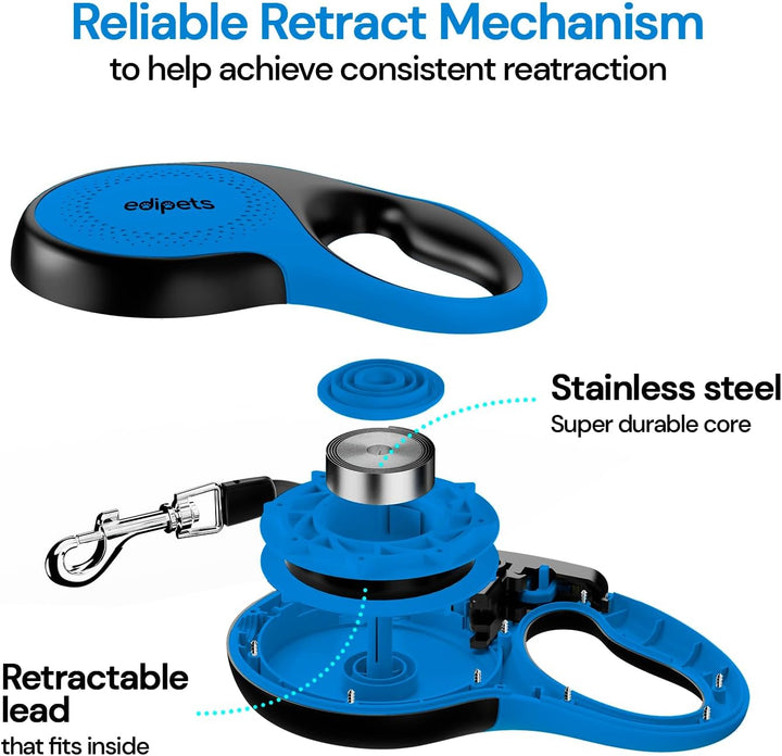 Edipets, Hundeleine, Ausziehbar und Einziehbar, 5 m, 8 m, Flexibel, für Training und Spaziergänge, f
