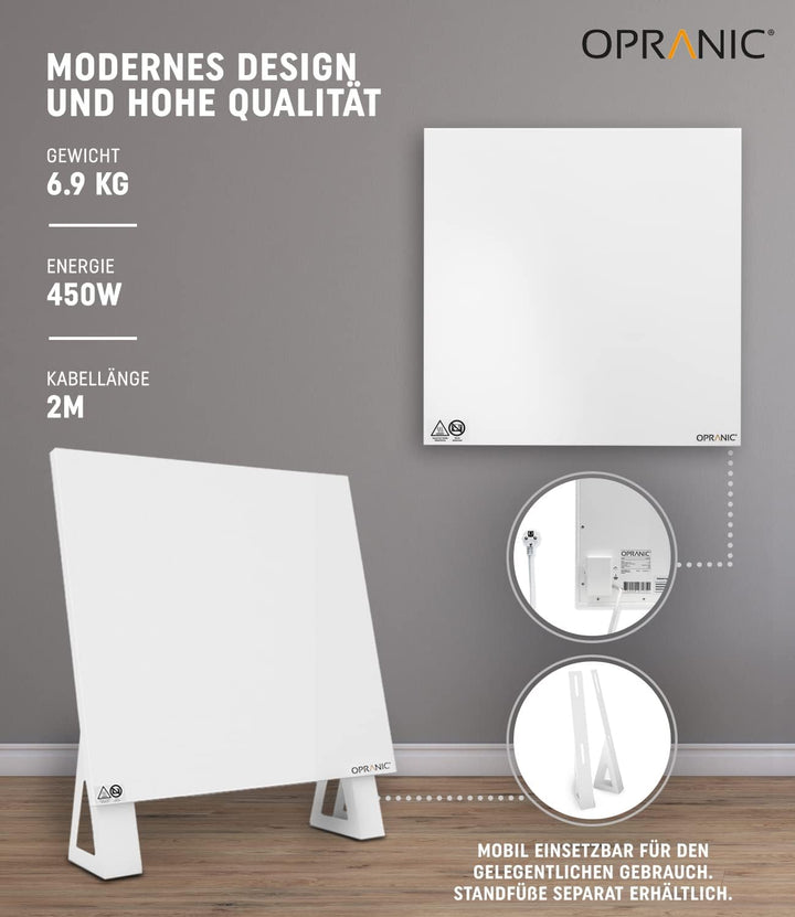 OPRANIC P5 Premium Infrarotheizung | 5 Jahre Garantie | Infrarot Wandheizung, Infrarotheizung Decken