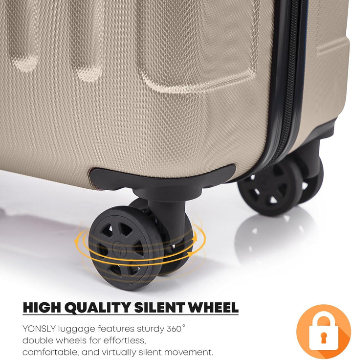 Trolley Koffer Suitcase, Reisekoffer, Rollkoffer Handgepäck, Hartschalenreisekoffer mit 4 Rollen 360