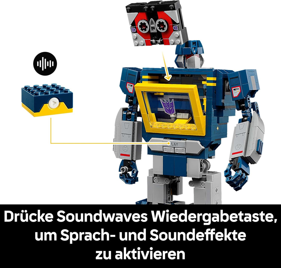 LEGO Icons Transformers: Soundwave Set für Erwachsene - Modellbau zum Ausstellen mit verwandelbaren