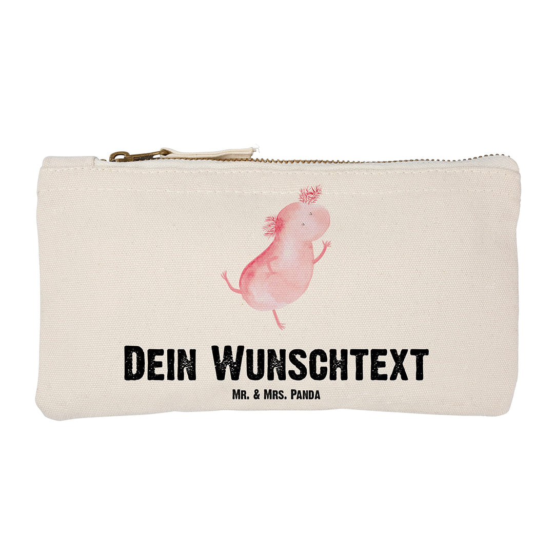 Mr. & Mrs. Panda Personalisierte Kosmetiktasche Axolotl Tanzen Grösse S Klein - Geschenke, Lurch, Ve