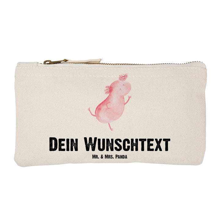 Mr. & Mrs. Panda Personalisierte Kosmetiktasche Axolotl Tanzen Grösse S Klein - Geschenke, Lurch, Ve