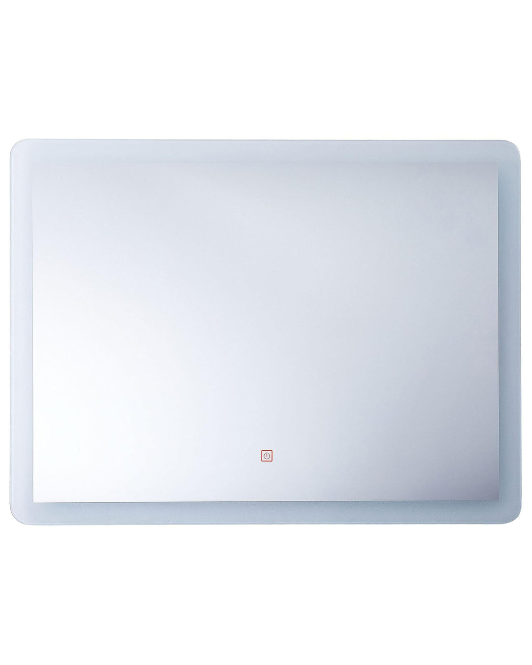 Beliani Badspiegel Silber LED-Beleuchtung rechteckig 80x60 cm Antibeschlagsystem Corroy