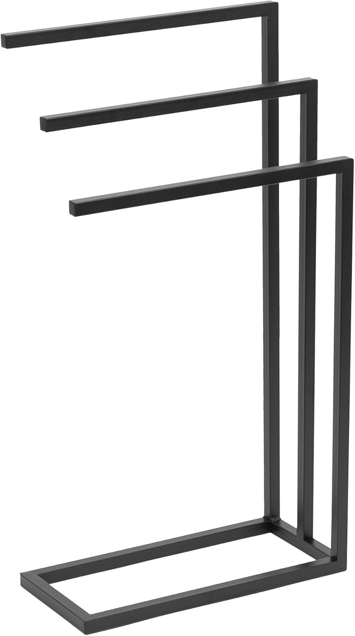 Handtuchhalter Stehend - Handtuchständer Freistehend - BxTxH 45 x 21 x 84 cm - aus Metall, mit 3 Sta
