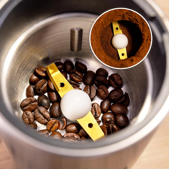 Cecotec Kaffee- und Gewürzmühle Titanmill 400 Steel, Leistung 200 W, Edelstahlklinge, Fassungsvermög