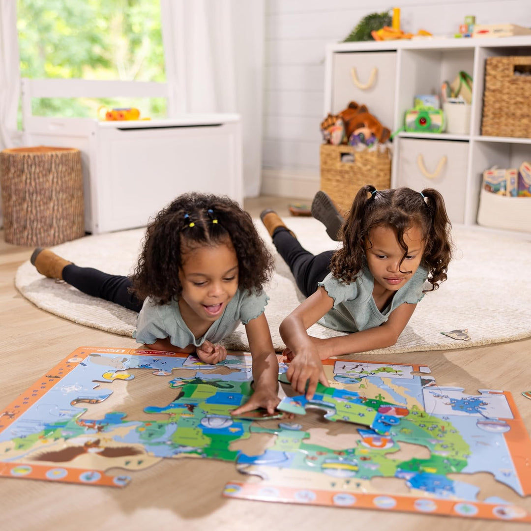 Melissa & Doug National Parks USA-Karte Bodenpuzzle – 45 Jumbo- und Tierförmige Teile, Such- und Fin