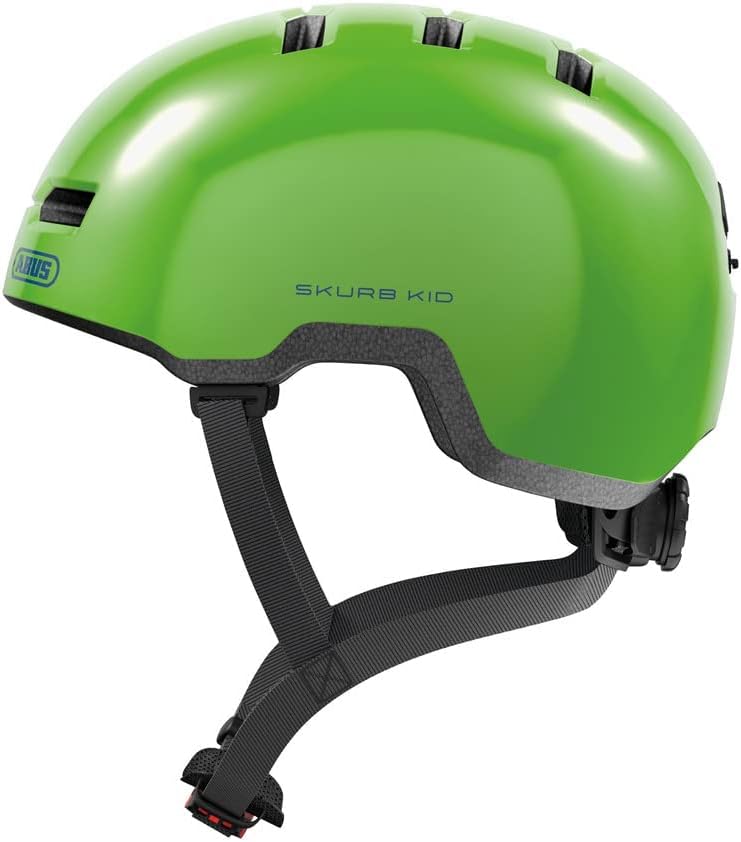 ABUS Kinderhelm Skurb Kid - robuster Fahrradhelm im Skater-Look mit Platz für einen Zopf und vielfäl