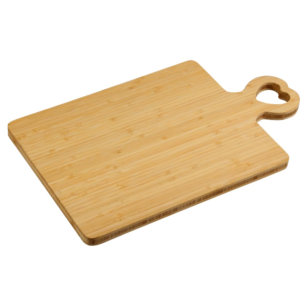 KESPER | Schneide- und Servierbrett mit Herzgriff, Material: FSC®-zertifizierter Bambus, Masse: 46 x