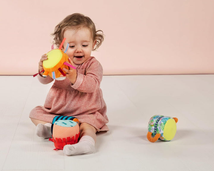 Lilliputiens - Jack Klettband-Klangrolle - Farbiges Aktivitätsspielzeug für Babys mit verschiedenen