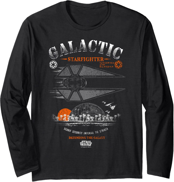Star Wars Rogue One Galactic Starfighter Death Star Langarmshirt