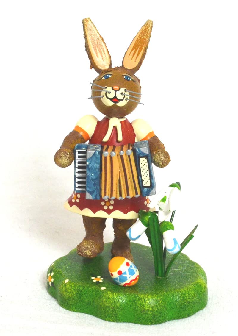 Hubrig Hasenmusikantin, Mädchen mit Akkordeon, Höhe etwa 9 cm