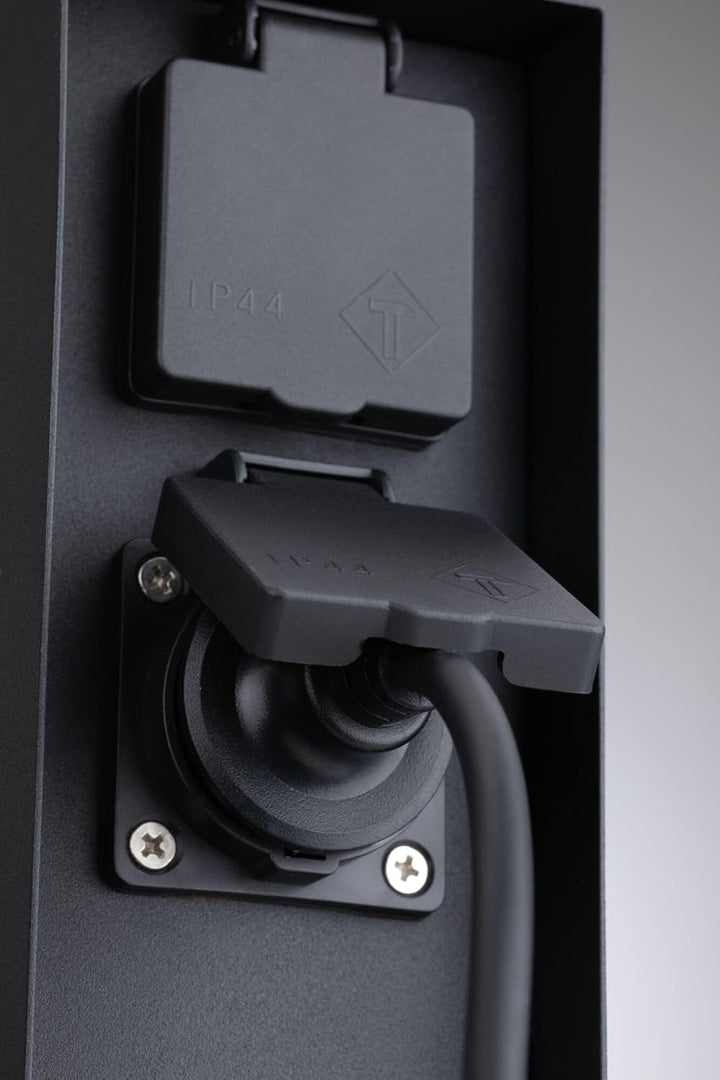Paulmann 94657 Aussenleuchte Steckdosensäule Rio 2-fach IP44 eckig max. 3.650 W Anthrazit Strom im G