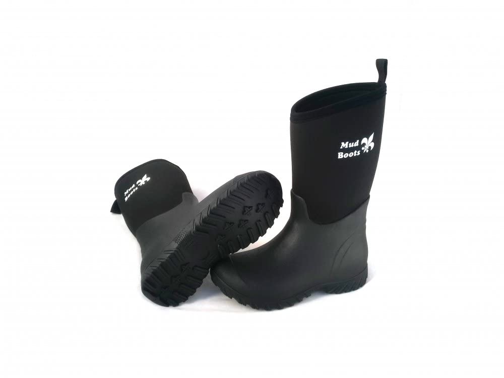 PS Pferdeartikel Mud Boot - Neopren Stiefel, Gummistiefel, halbhoch, Rain Boots 40 EU Schwarz, 40 EU