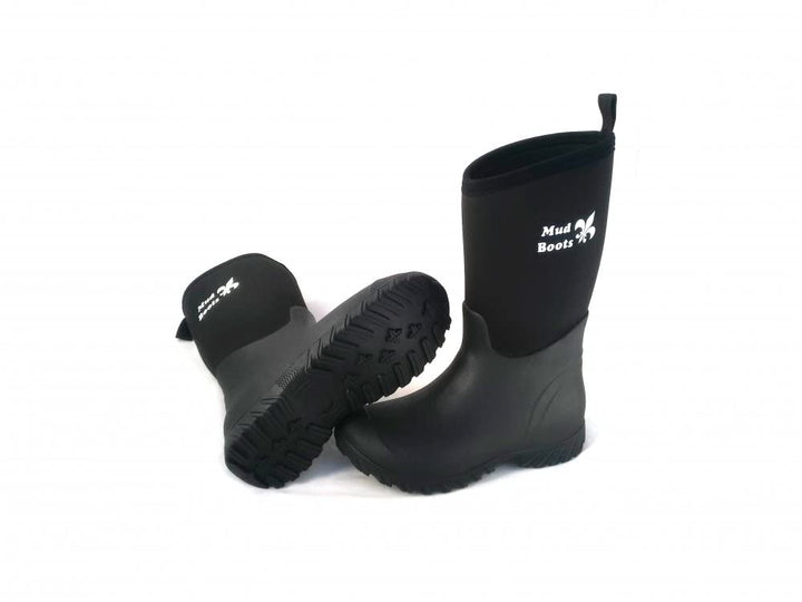 PS Pferdeartikel Mud Boot - Neopren Stiefel, Gummistiefel, halbhoch, Rain Boots 40 EU Schwarz, 40 EU