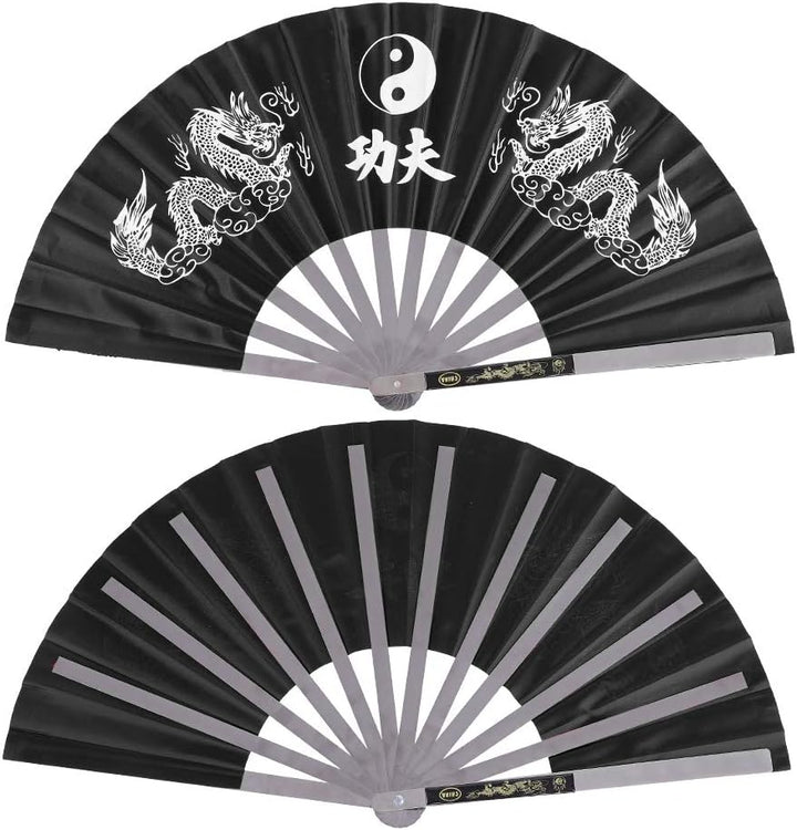 VGEBY1 Tai Chi Fan, Fitness Faltfächer Kung Fu Arts Tanzzubehör Schwarz, Schwarz