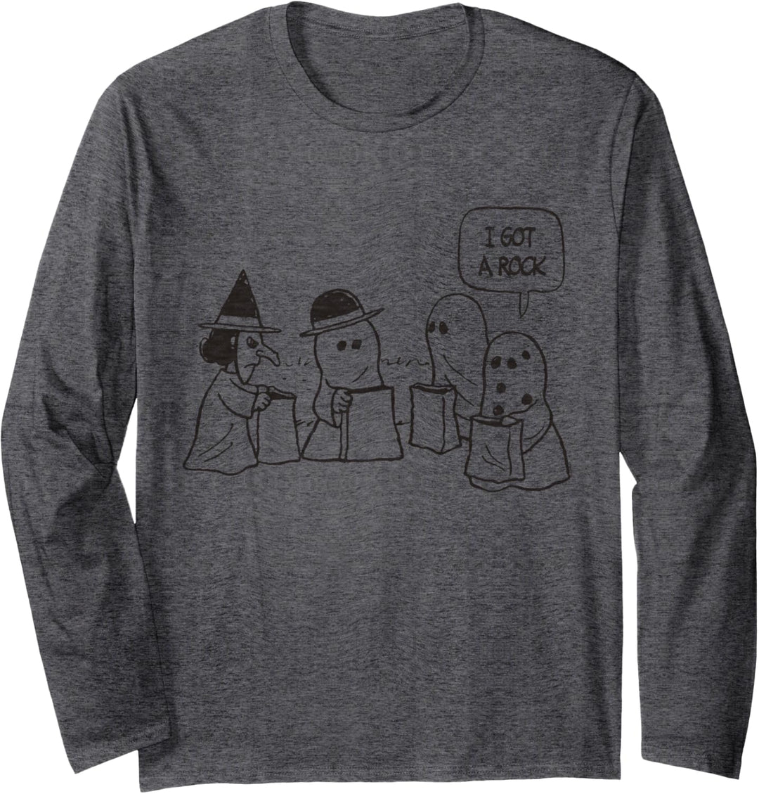 Peanuts Halloween Charlie Brown Ich habe einen Stein Langarmshirt