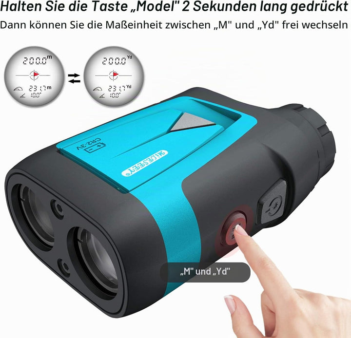 MiLESEEY Laser Golf Entfernungsmesser 600M mit Slope, ± 0,5m Genauigkeit, Flaggensperre, Scan Modus,