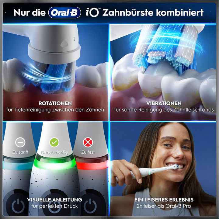 Oral-B iO Series 10 Plus Edition Elektrische Zahnbürste/Electric Toothbrush, PLUS 3 Aufsteckbürsten,