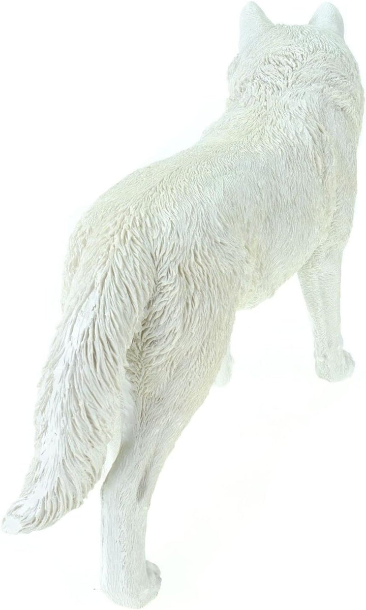 VOGLER Joh. Vogler GmbH Dekofigur Wolf mit Jungem im Maul 30 cm Figur Weiss Tierfigur