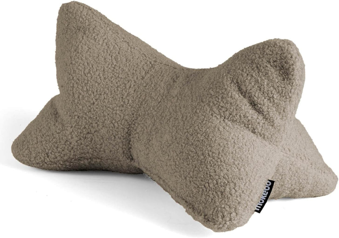 mokebo Lesekissen aus weichen Bouclé-Stoff 'Der Leseknochen', ergonomisches Nackenkissen aus gemütli