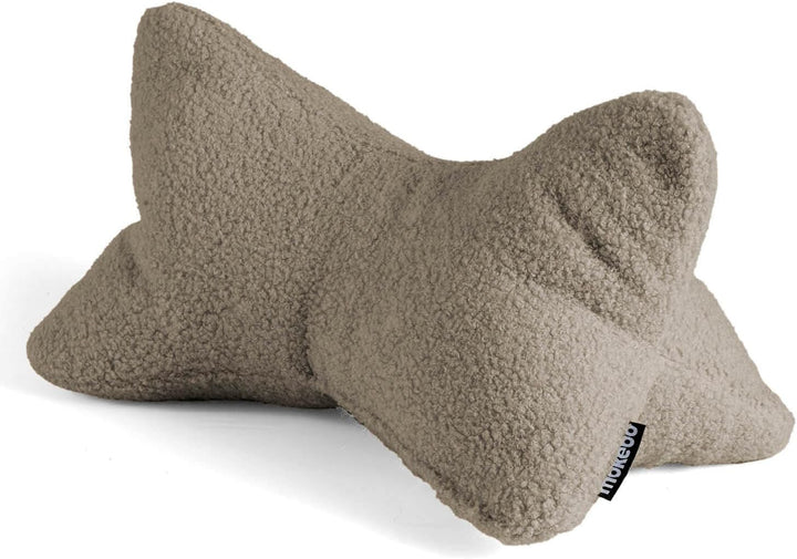 mokebo Lesekissen aus weichen Bouclé-Stoff 'Der Leseknochen', ergonomisches Nackenkissen aus gemütli
