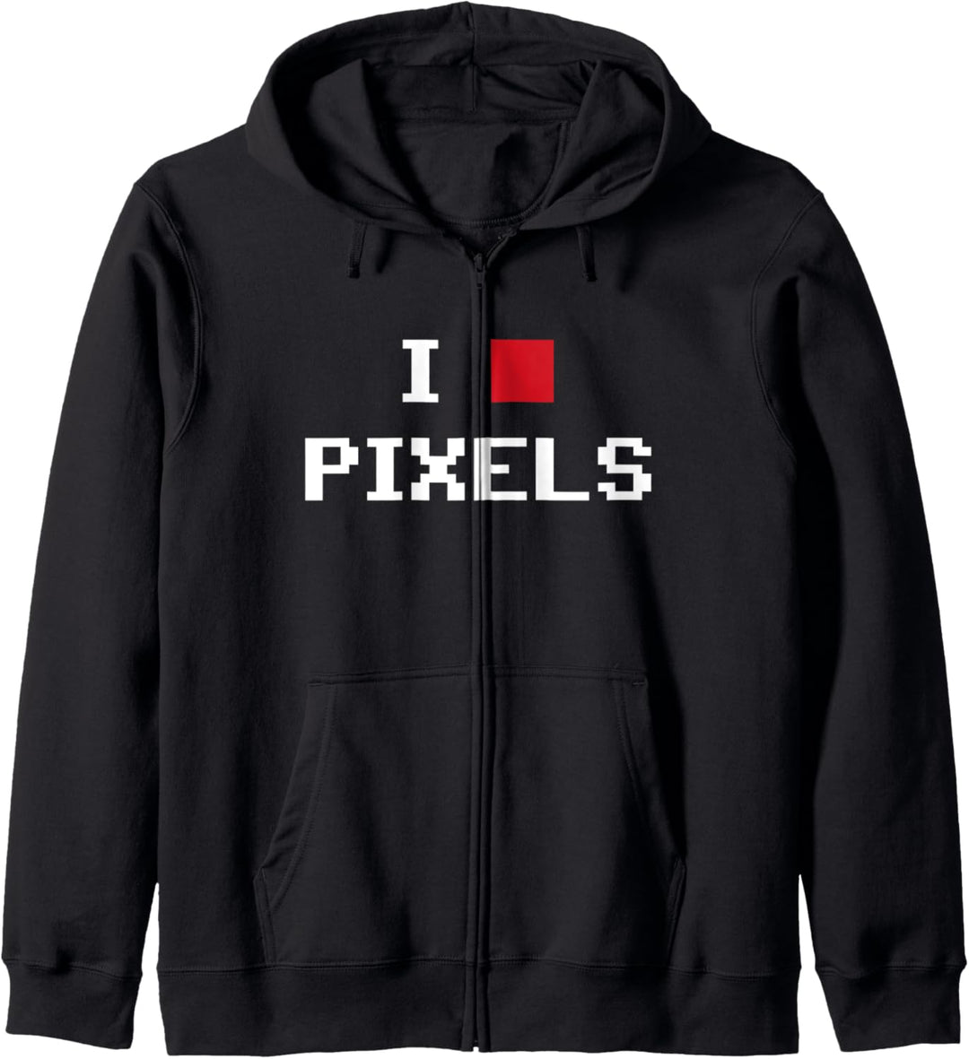 Retro Gamer - I Love Pixels - Classic Video Game Gaming Fans Kapuzenjacke