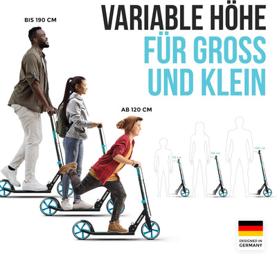 Apollo XXL Wheel Scooter - Phantom Pro Cityroller | Klappbarer City Roller für Kinder | Höhenverstel