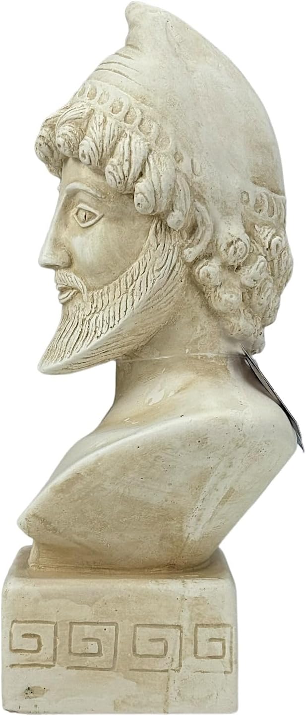 Odysseus Griechischer König von Ithaca Büste Trojan Kriegshelden Steinguss Statue Skulptur