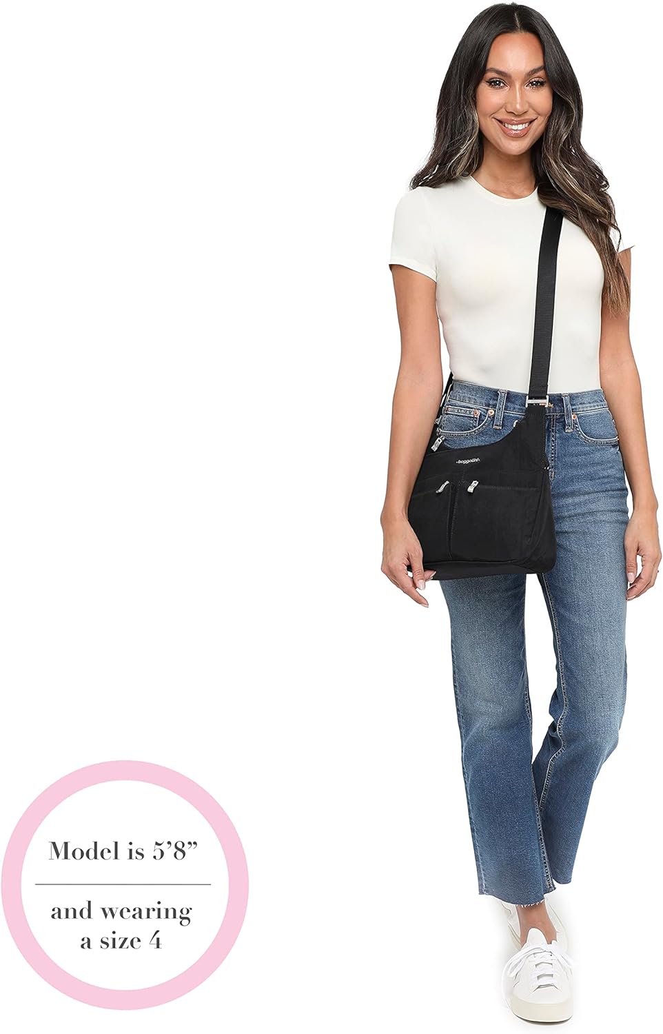 Baggallini Damen Cross-Over-Umhängetasche Apfel, Apfel