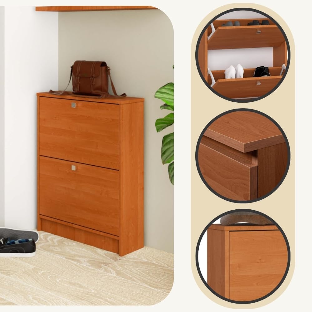 AKORD Schuhschrank mit 2 Schuhkippern | Schuhkipper | Schuhregal geschlossen | Schuhbank | Schuhaufb