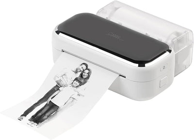 Callstel Fotodrucker: Mobiler XL Akku-Foto-Thermodrucker, Android, iOS, Bluetooth, App, 80mm (Handyd