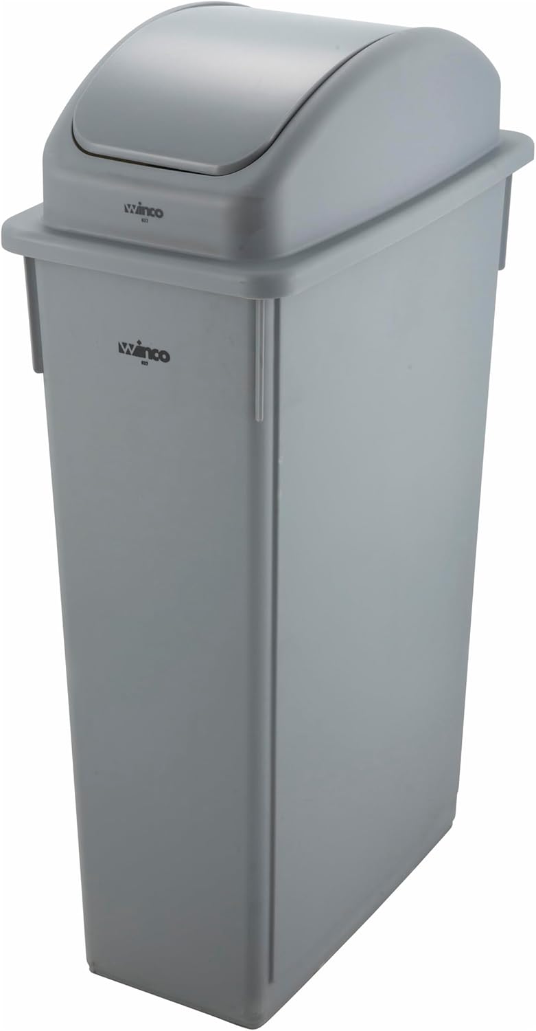 Winco PTC-23SG Abfalleimer, schmal, 58 l, Grau Dose Grau, Dose Grau