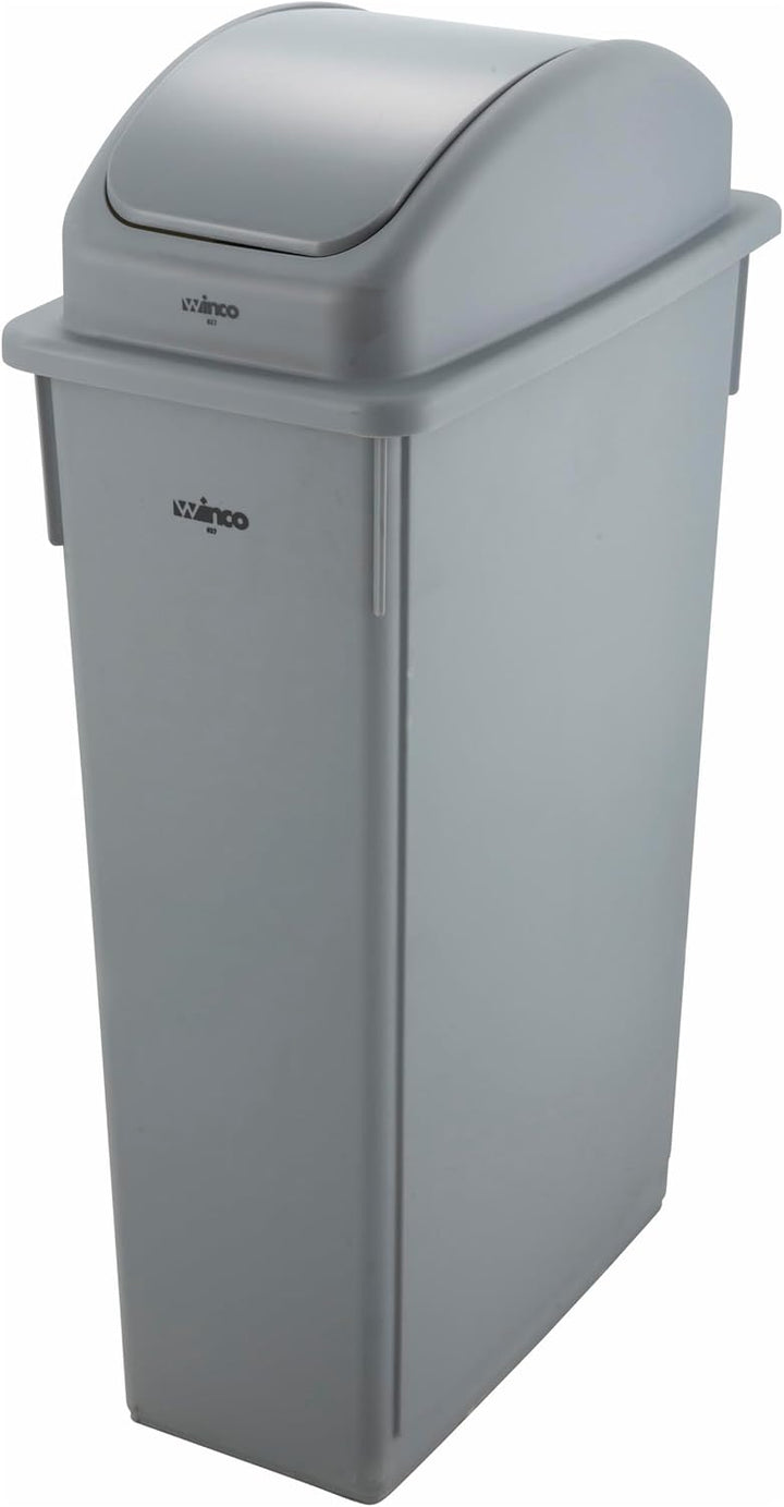 Winco PTC-23SG Abfalleimer, schmal, 58 l, Grau Dose Grau, Dose Grau