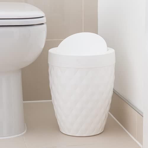 Addis, Rattan-Kunststoff, Plastik, weiss, Swing Bin Weiss Schwing-Mülleimer, Weiß Schwing-M
