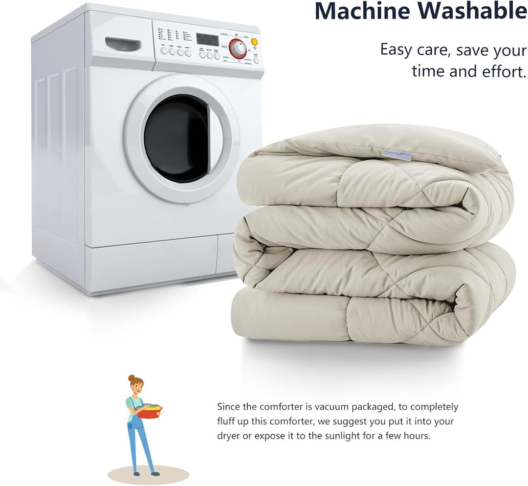 WAVVE Bettdecke 135x200 cm Ganzjahresdecke 4 Jahreszeiten, Steppdecke 300gsm Mikrofaser 135x200cm, S