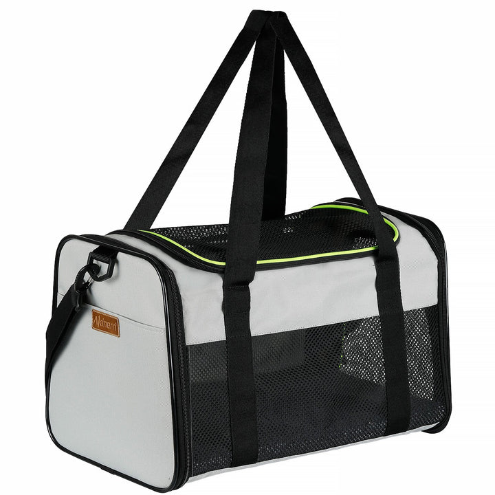 Akinerri Transportbox für Haustiere, mit weichen Seiten, faltbar, für mittelgrosse Welpen und Katzen