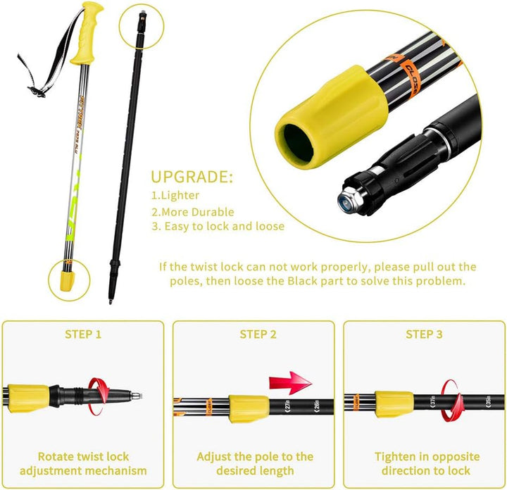 FitTrek Wanderstöcke Kinder - Trekkingstöcke - Walking Stöcke Teleskop - Wanderstocke Kinder - Walki