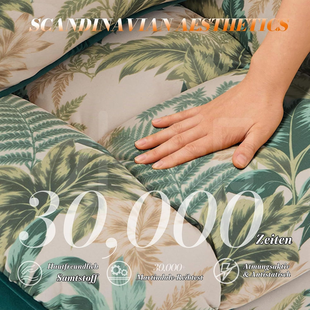 Efomao 3084 Fabric Tropical Green Tropisches Grün, Tropisches Grün