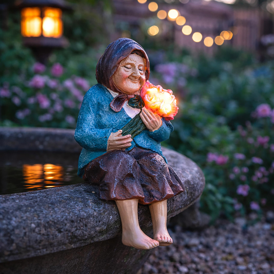 Marco Paul Grossmutter Grosseltern Statue Oma Figur Harz Ornament Dekorative Skulpturen Andenken Hau