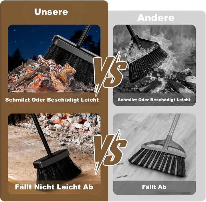 Amagabeli 32"(81cm) Kamin Ascheschaufel Schwerer Stahl Kamin Schaufel Asche Schaufel Gärtner Schaufe