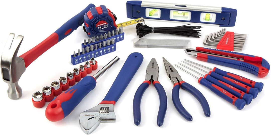 WORKPRO Werkzeugset Universal und Haushalts-Werkzeugkoffer 100-teilig Werkzeugsatz Mechaniker, perfe